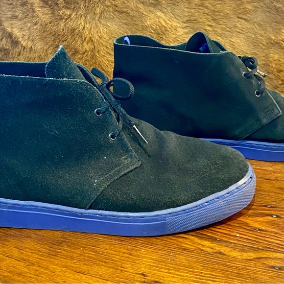 Alife black suede, blue soled shoes - Picture 3 of 8